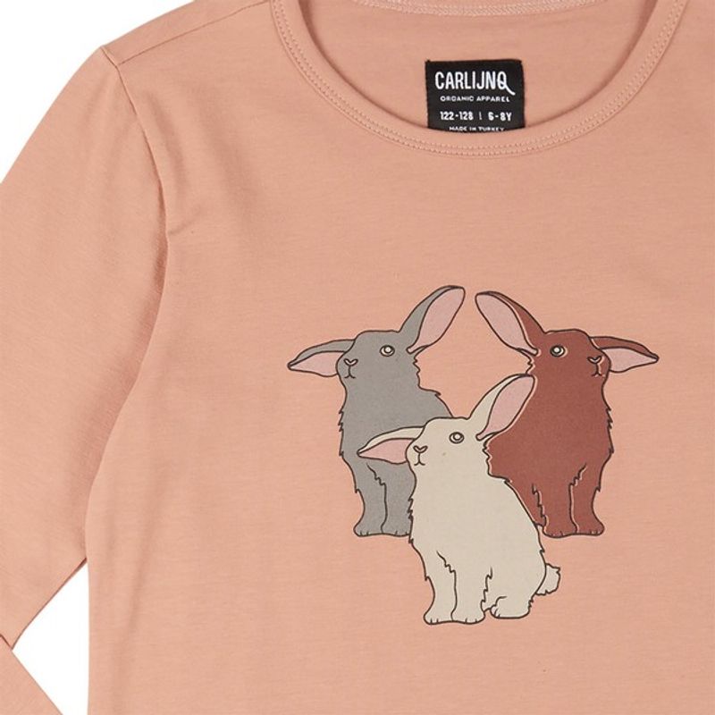 CarlijnQ KANINER LONG SLEEVE T-SHIRT, Rosa