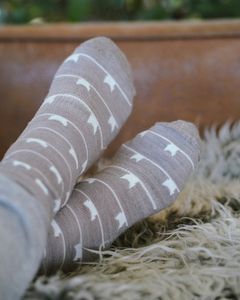 Hovedbilde KATTNAKKEN Ullsokk 3pk med m&oslash;nster, Barkeb&aring;t