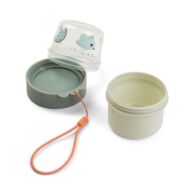 Done By Deer To go 2-way snack container Birde, Green