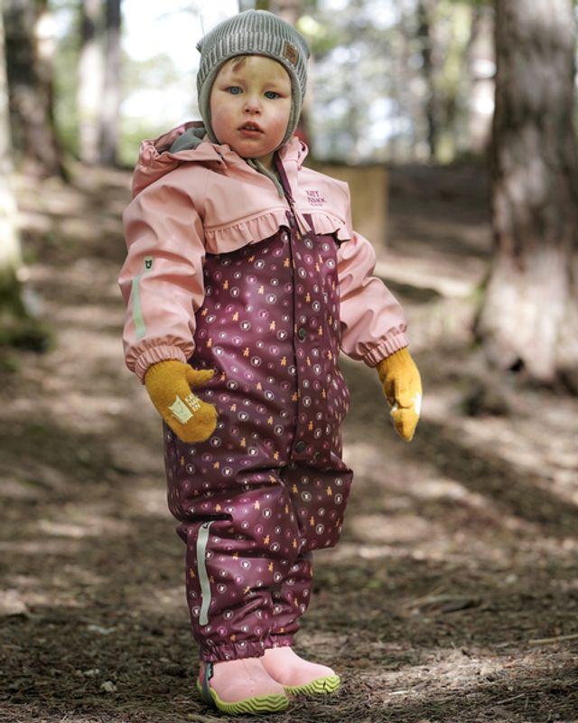 KATTNAKKEN Baby Regndress Pytt, Rosa Krystall