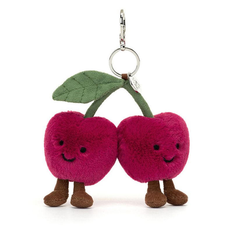 Jellycat Amuseables Cherries Nøglering Bag Charm