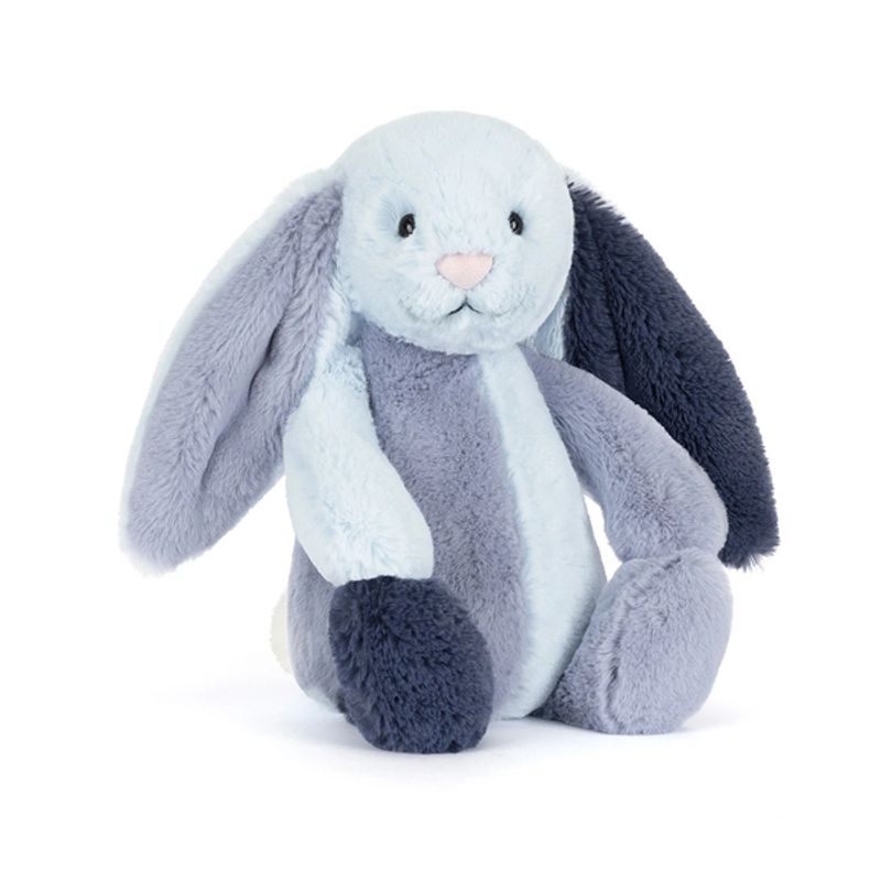 Jellycat Bashful Patchwork Blue Puddlesea Bunny