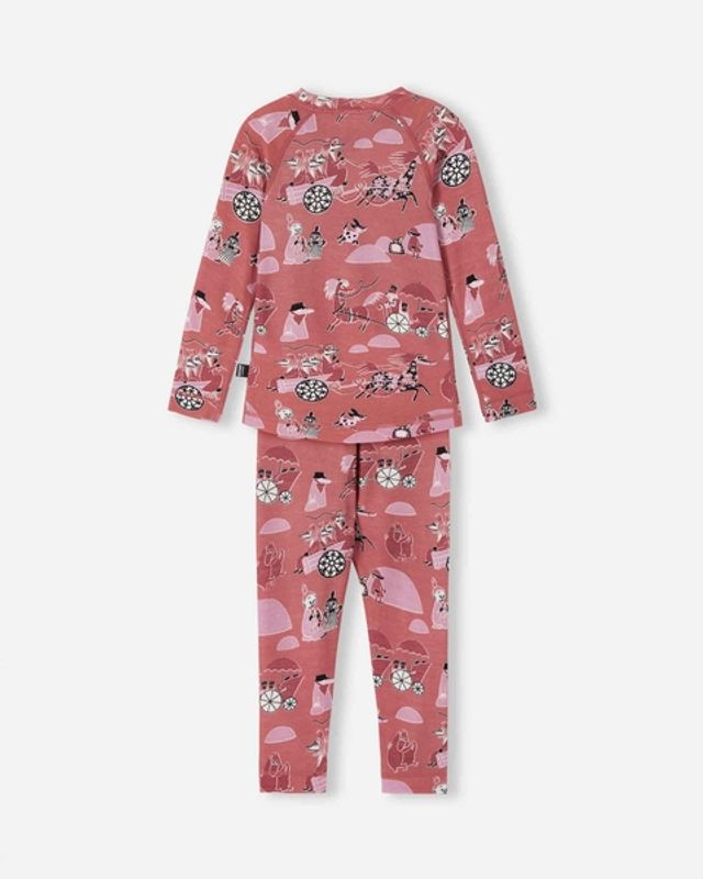 Reima Sett i merinoull-lyocell småbarn Moomin Trivsam Rose blush