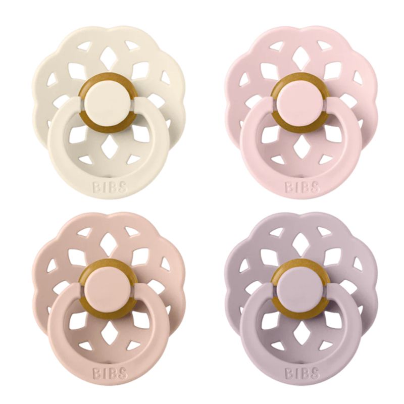 BIBS Boheme Latex Smokk 4-pk, Ivory/Blush/Blossom/Dusky Lilac